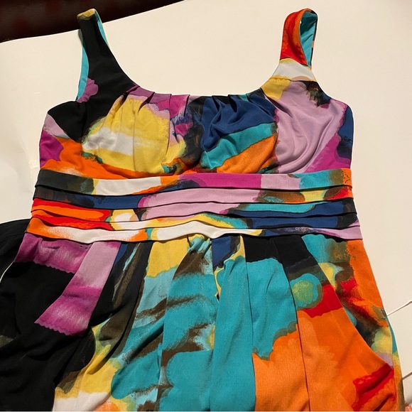 Bisou Bisou Watercolor Sleeveless Dress - Picture 2 of 5